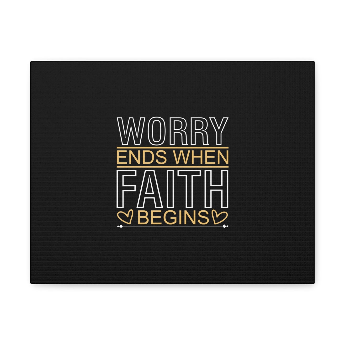 Worry Ends When Faith Begins 1 Peter 5:7 Christian Wall Art Bible Verse Print Ready to Hang
