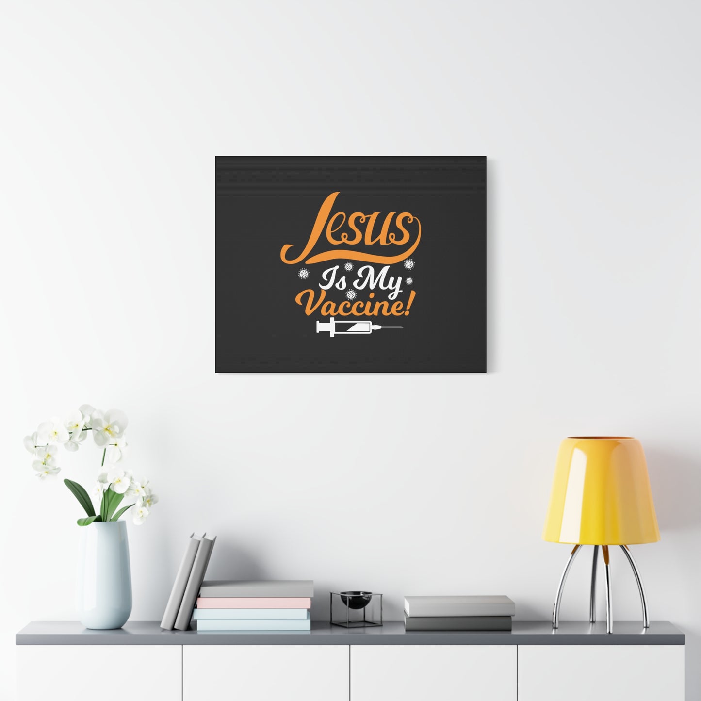 Scripture Canvas Jesus Is My Vaccine Psalm 63:3 Christian Wall Art Bible Verse Print Ready to Hang