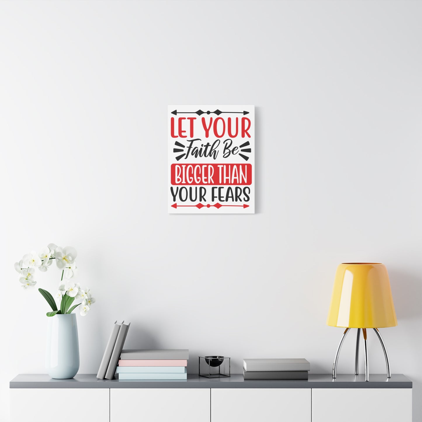 Scripture Canvas Let Your Fate Psalm 34:4 Christian Wall Art Print Ready to Hang