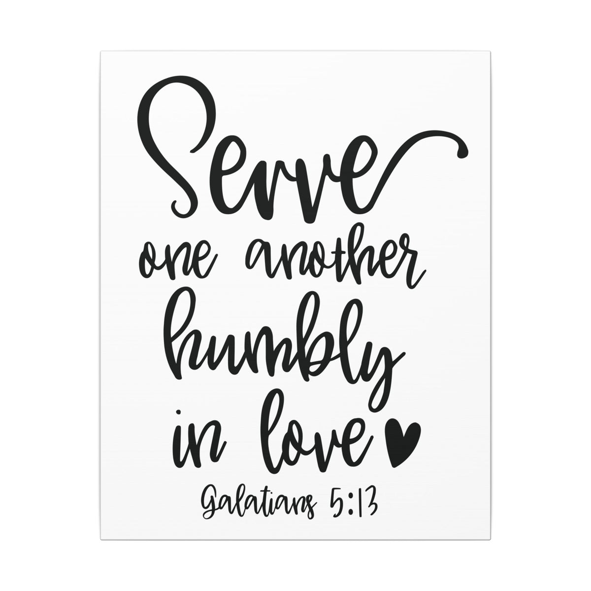 Scripture Canvas Serve One Another Galatians 5:13 Christian Wall Art Bible Verse Print Ready to Hang