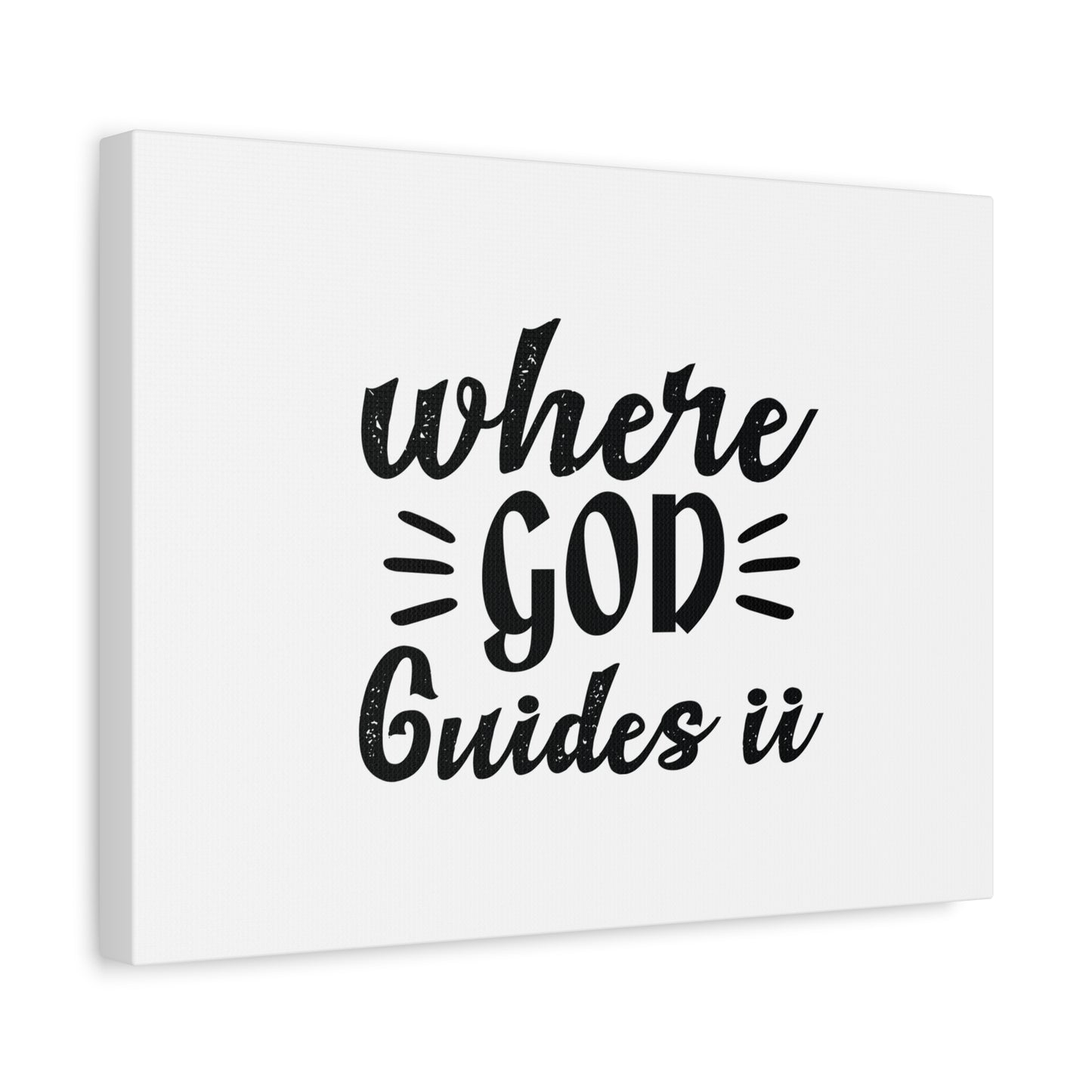 Scripture Canvas Where God Guides It Psalm 119:105 Christian Wall Art Bible Verse Print Ready to Hang