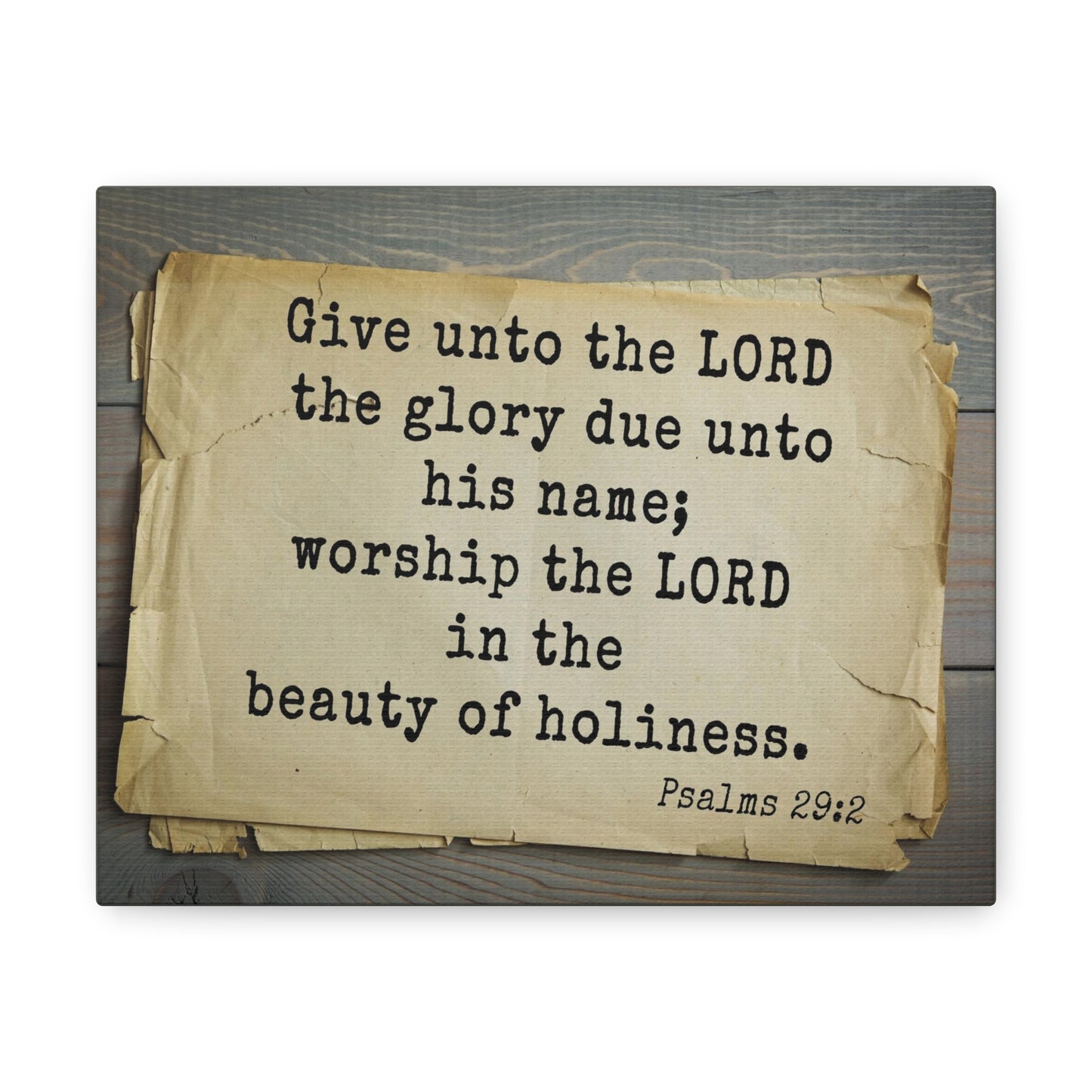 Worship The Lord Psalms 29:2 Bible Verse Canvas Christian Wall Art Bible Verse Print Ready To Hang