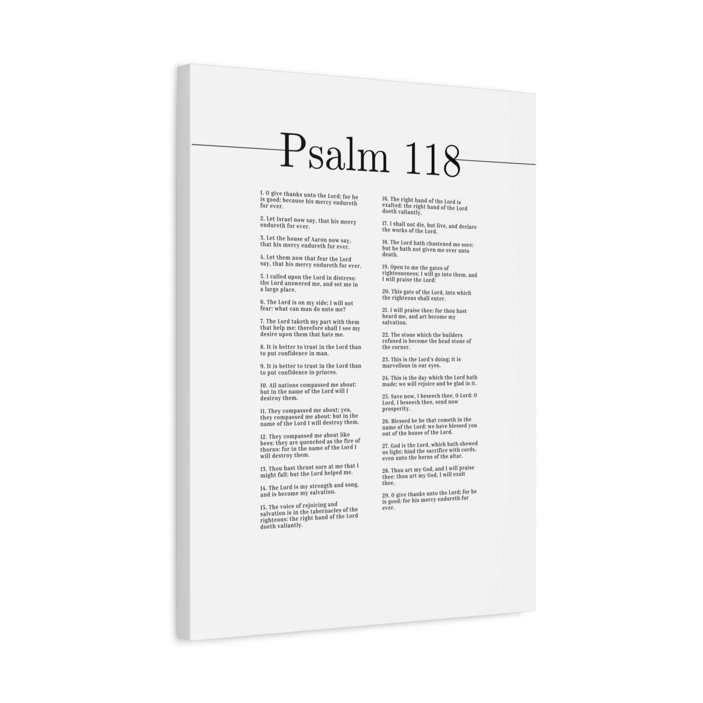 Scripture Canvas The Lord Is On My Side Psalm 118 Christian Wall Art Bible Verse Print Ready to Hang