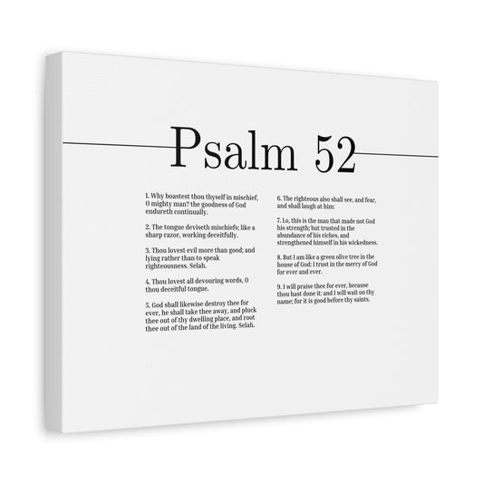 Scripture Canvas The House Of God Psalm 52 Christian Wall Art Bible Verse Print Ready to Hang