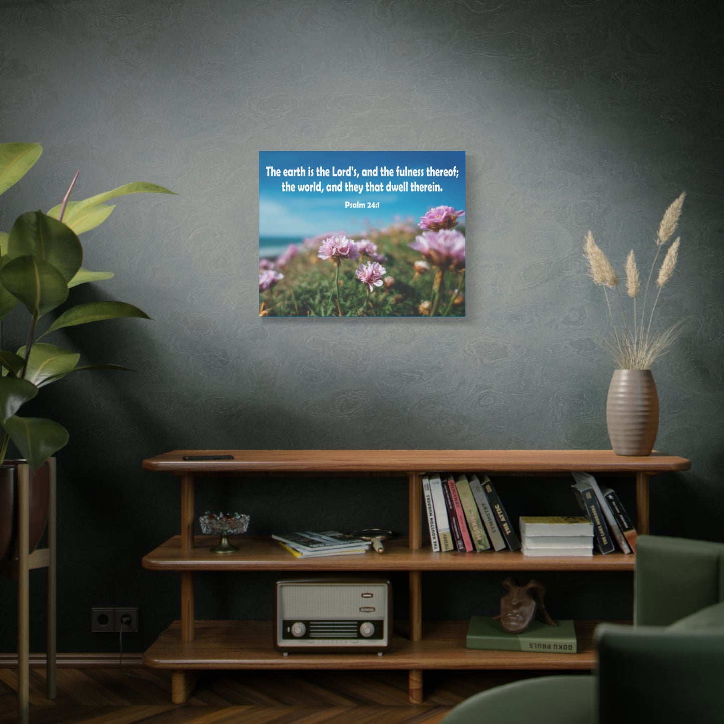 Scripture Walls The Earth is The Lord's Psalm 24:1 Bible Verse Canvas Christian Wall Art Ready to Hang Unframed