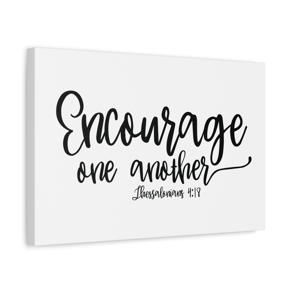 Scripture Canvas Encourage One Another Thessalonians 4:18 Christian Wall Art Bible Verse Print Ready to Hang