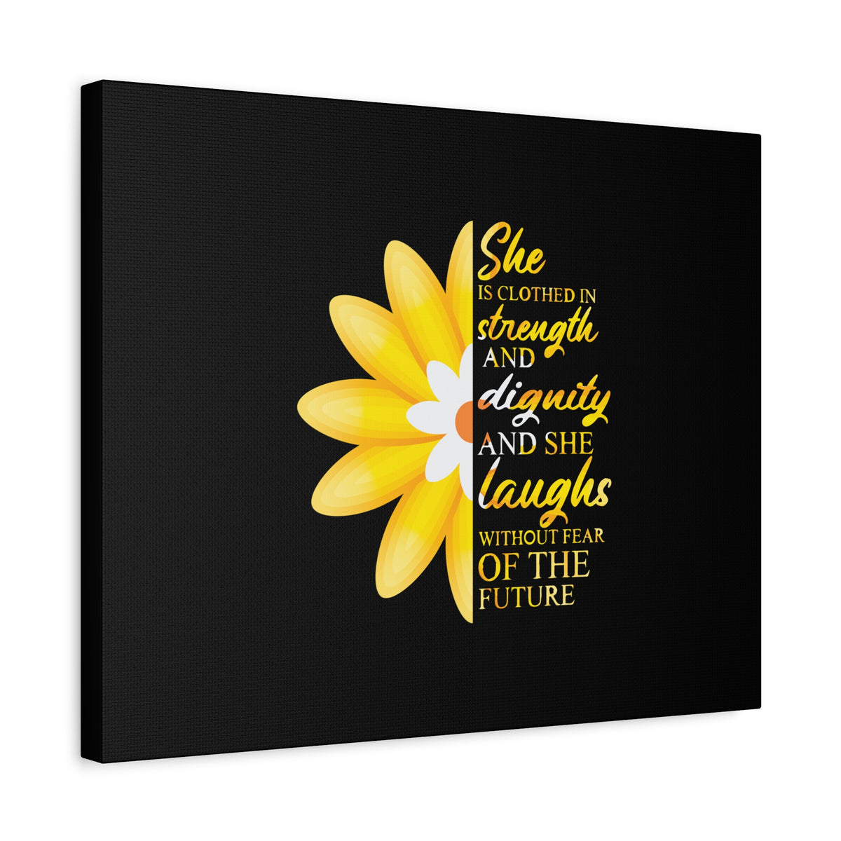 Scripture Canvas Clothed In Strength And Dignity Christian Wall Art Bible Verse Print Ready to Hang
