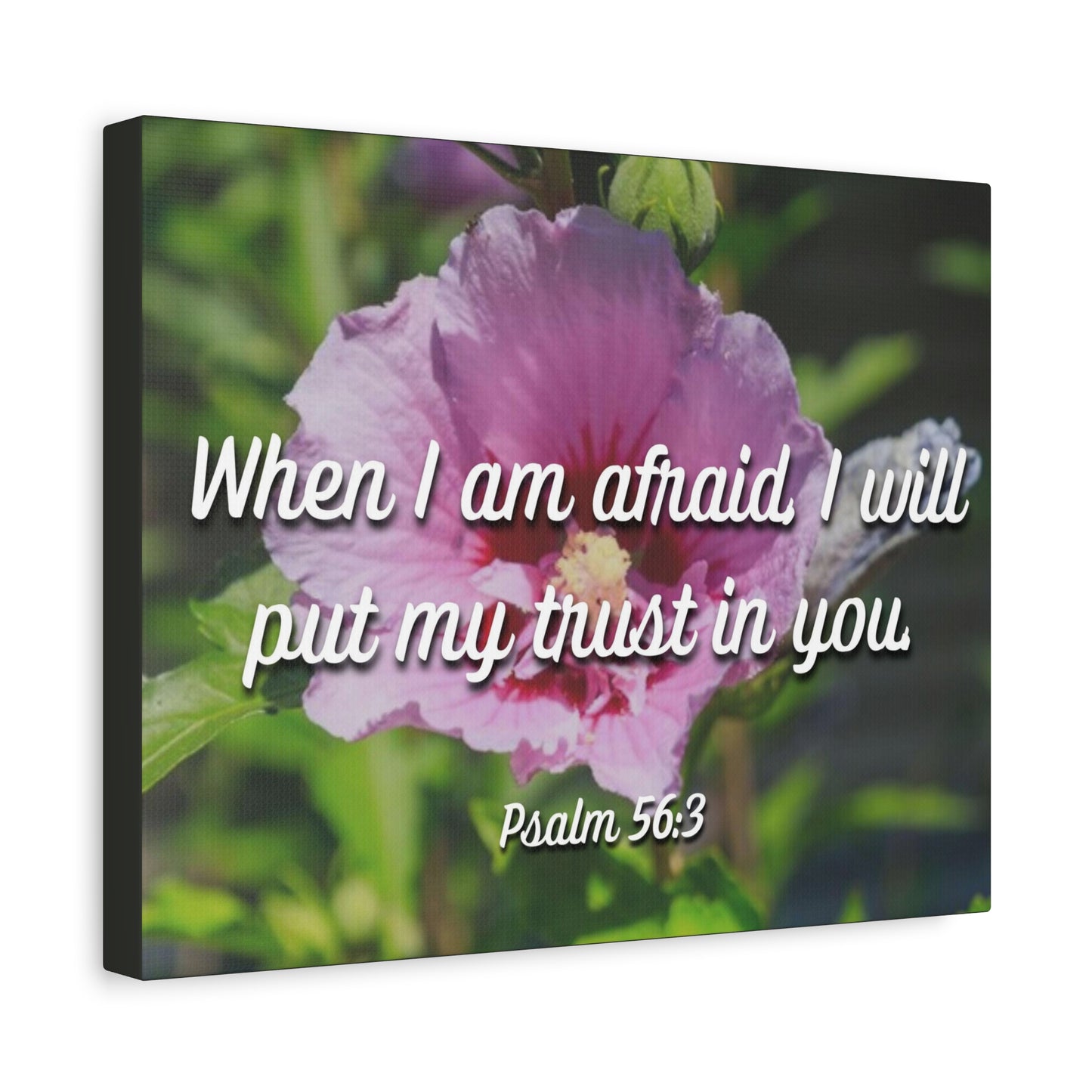 Scripture Canvas I Will Put My Trust Psalm 56:3 Christian Wall Art Bible Verse Print Ready to Hang
