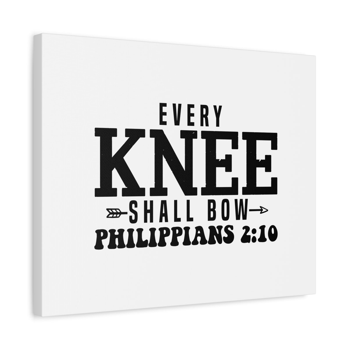 Scripture Walls Every Knee Shall Bow Philippians 2:10 Bible Verse Canvas Christian Wall Art Ready to Hang Unframed