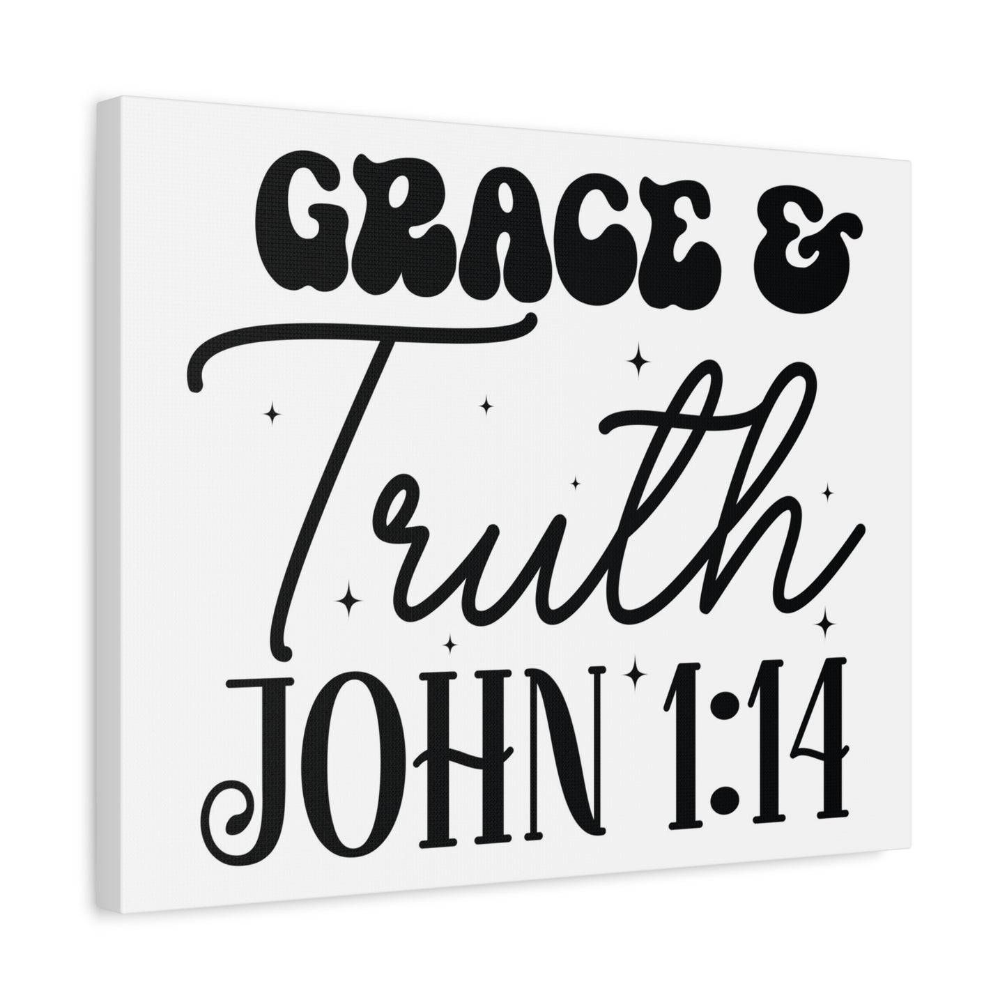 Scripture Walls John 1:14 Grace and Truth Bible Verse Canvas Christian Wall Art Ready to Hang Unframed