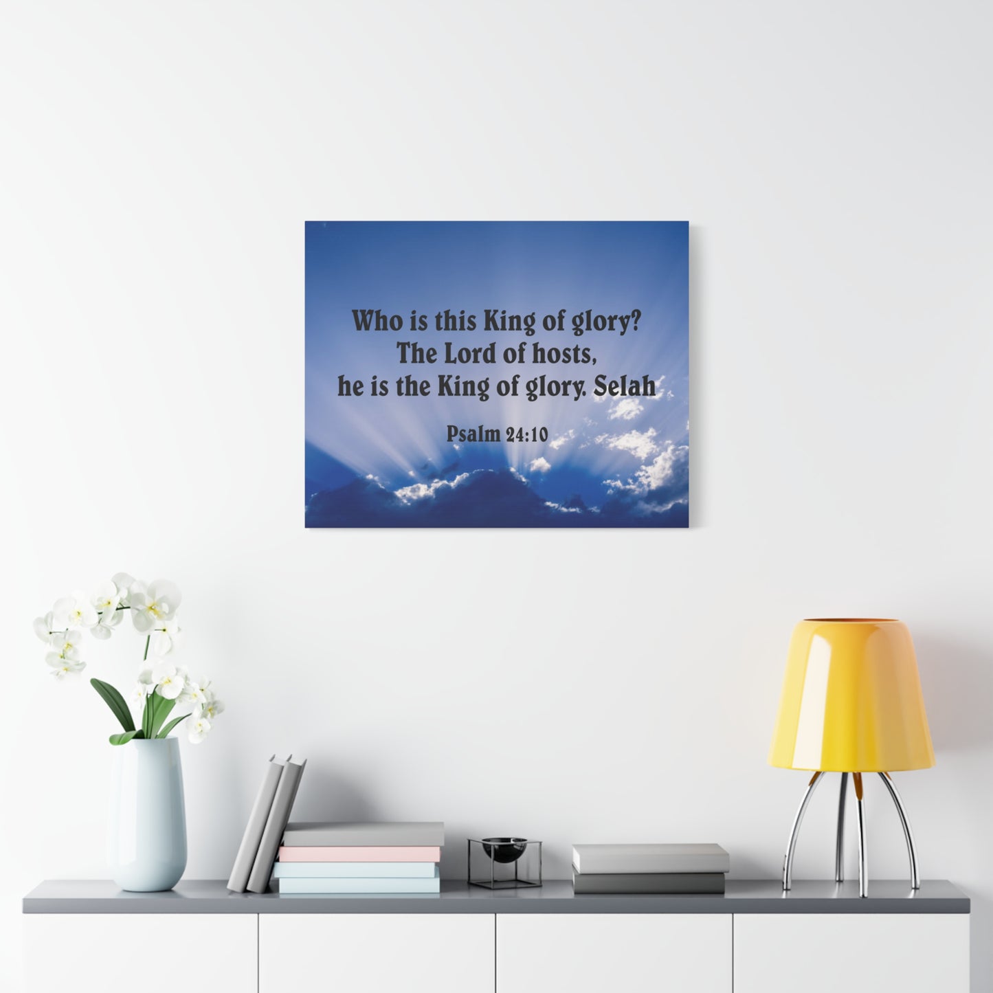 Bible Verse Canvas The Lord of Hosts Psalm 24:10 Christian Home Decor Scripture Art