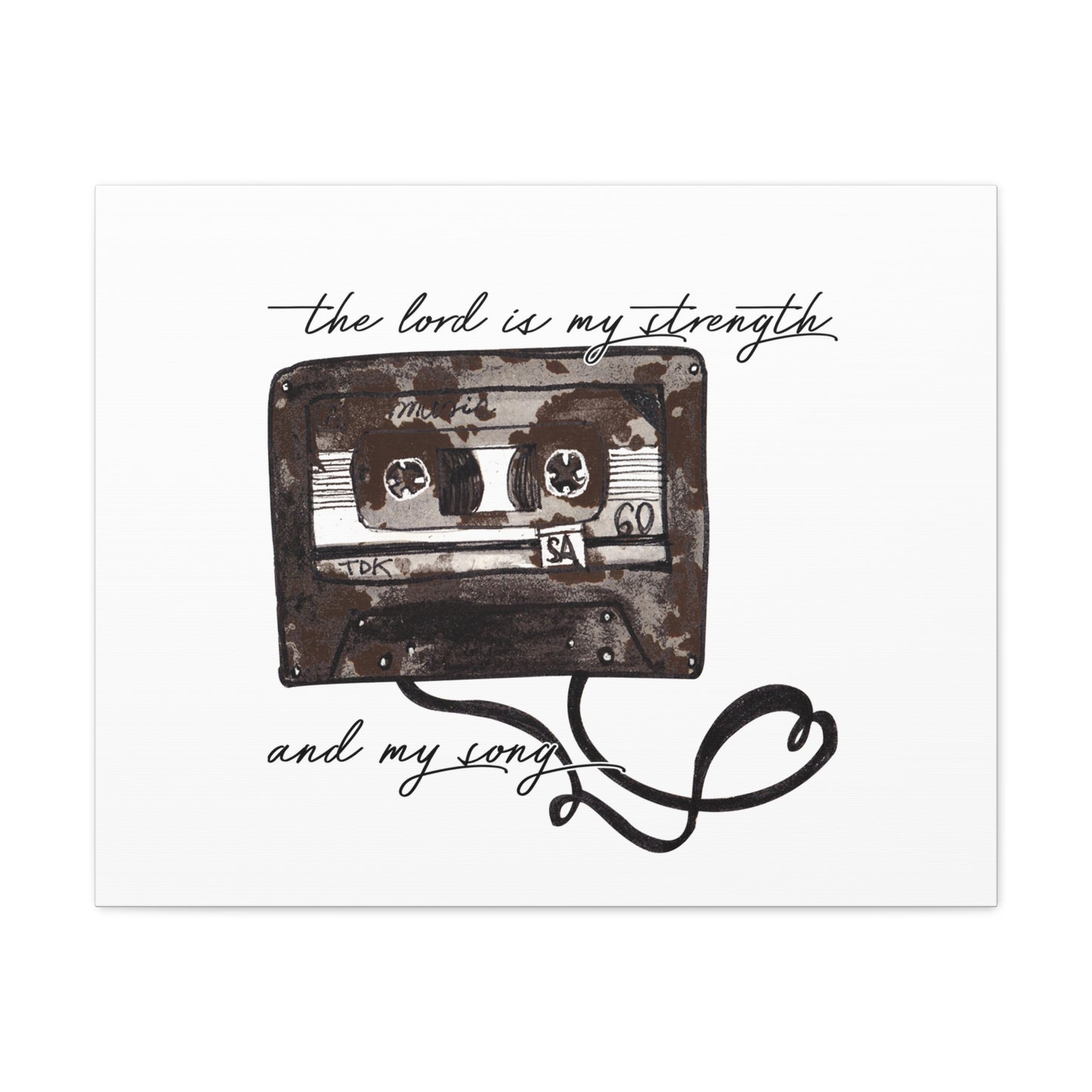 The Lord Is My Strength And My Song Exodus 15:2 Christian Wall Art Bible Verse Print Ready to Hang