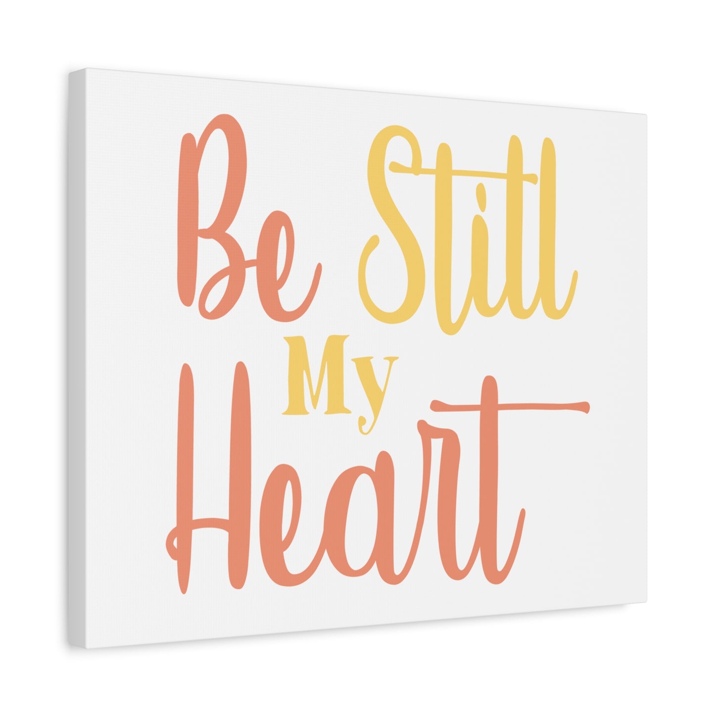 Scripture Canvas Be Still Psalm 37:7 Christian Wall Art Print Ready to Hang