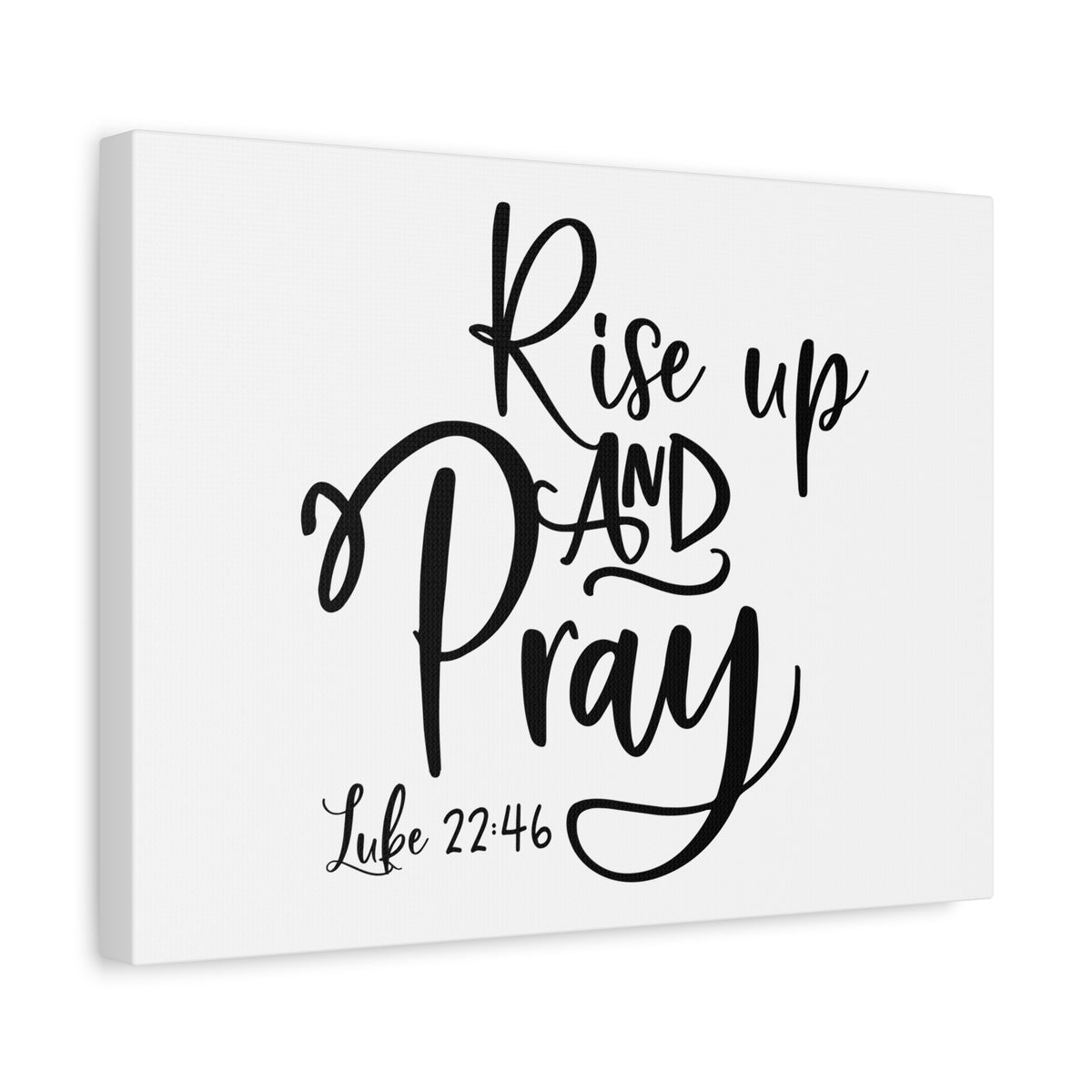 Scripture Canvas Up And Pray Luke 22:46 Christian Wall Art Bible Verse Print Ready to Hang