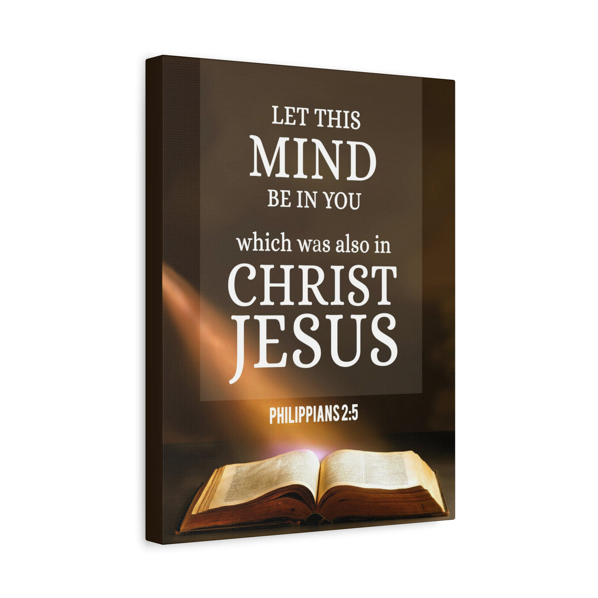Scripture Canvas Let This Mind Philippians 2:5 Christian Wall Art Bible Verse Print Ready to Hang