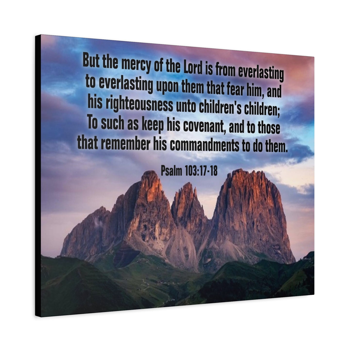 Bible Verse Canvas The Mercy of The Lord Psalm 118:24 Christian Home Decor Scripture Art