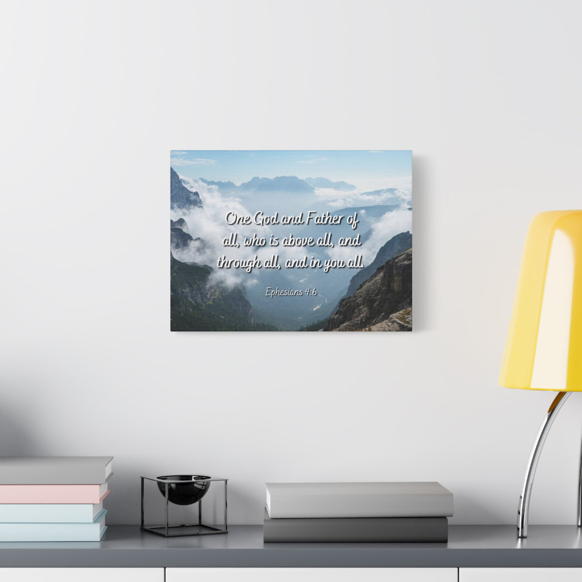 Scripture Canvas Above All Ephesians 4:6 Christian Wall Art Bible Verse Print Ready to Hang