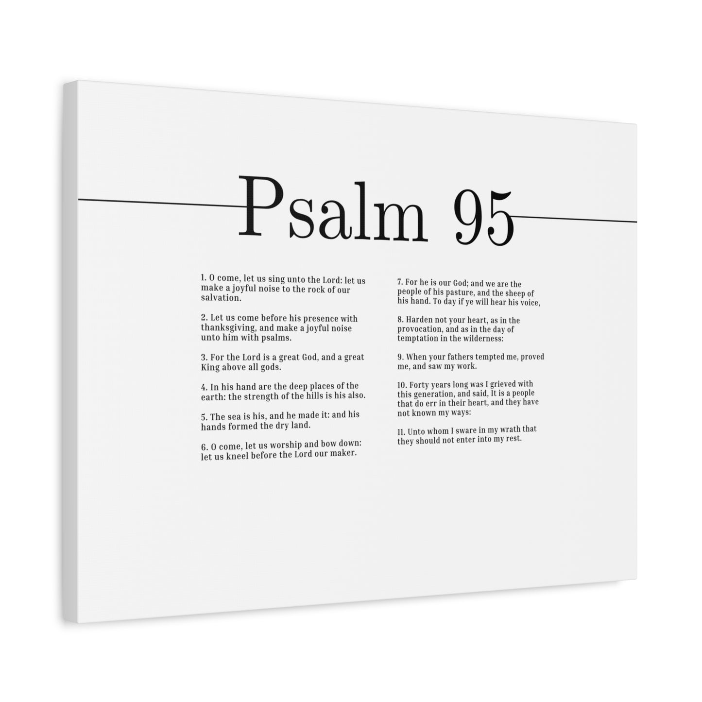 Scripture Canvas For The Lord Is A Great God Psalm 95 Christian Wall Art Bible Verse Print Ready to Hang