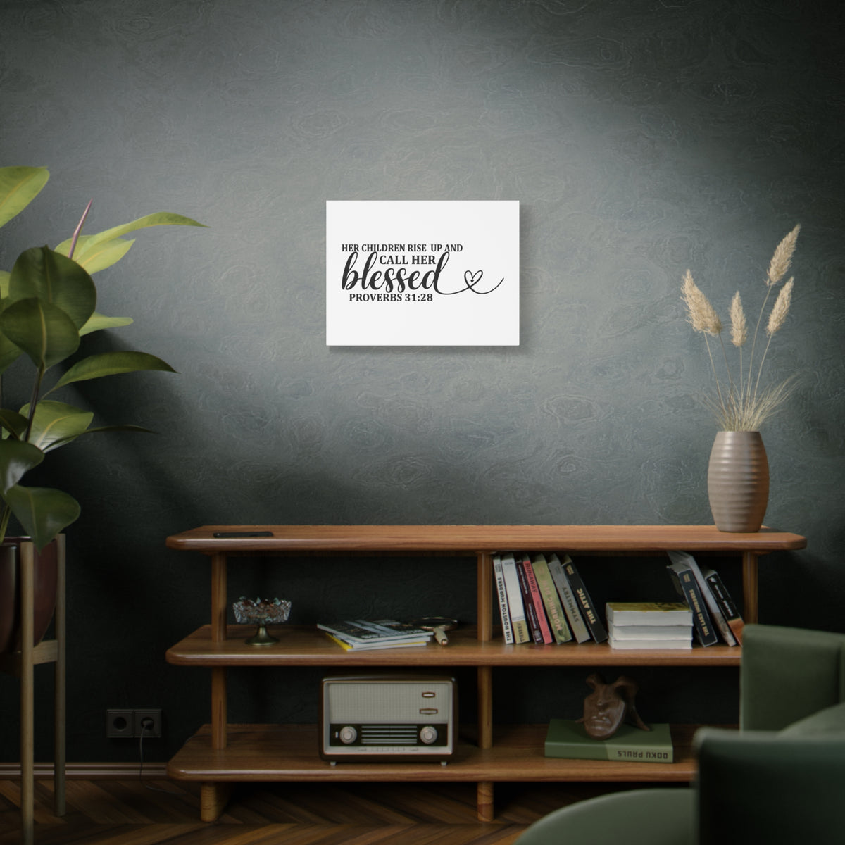 Scripture Canvas Call Her Blessed Proverbs 31:28 Christian Wall Art Bible Verse Print Ready to Hang