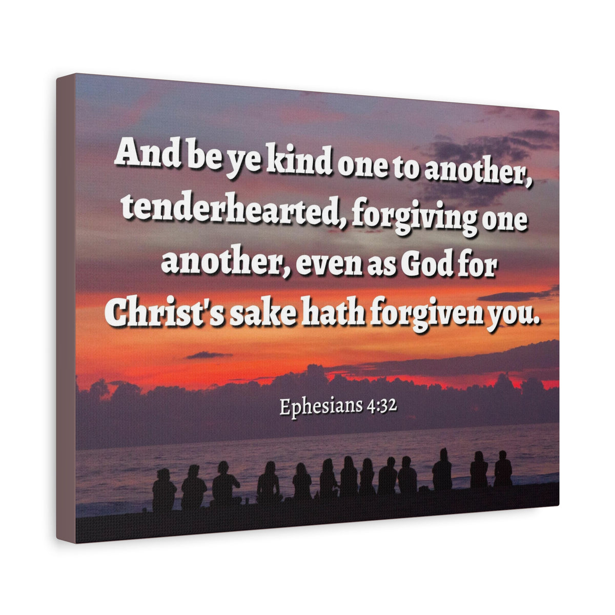 Scripture Canvas Forgiven You Ephesians 4:32 Christian Wall Art Bible Verse Print Ready to Hang