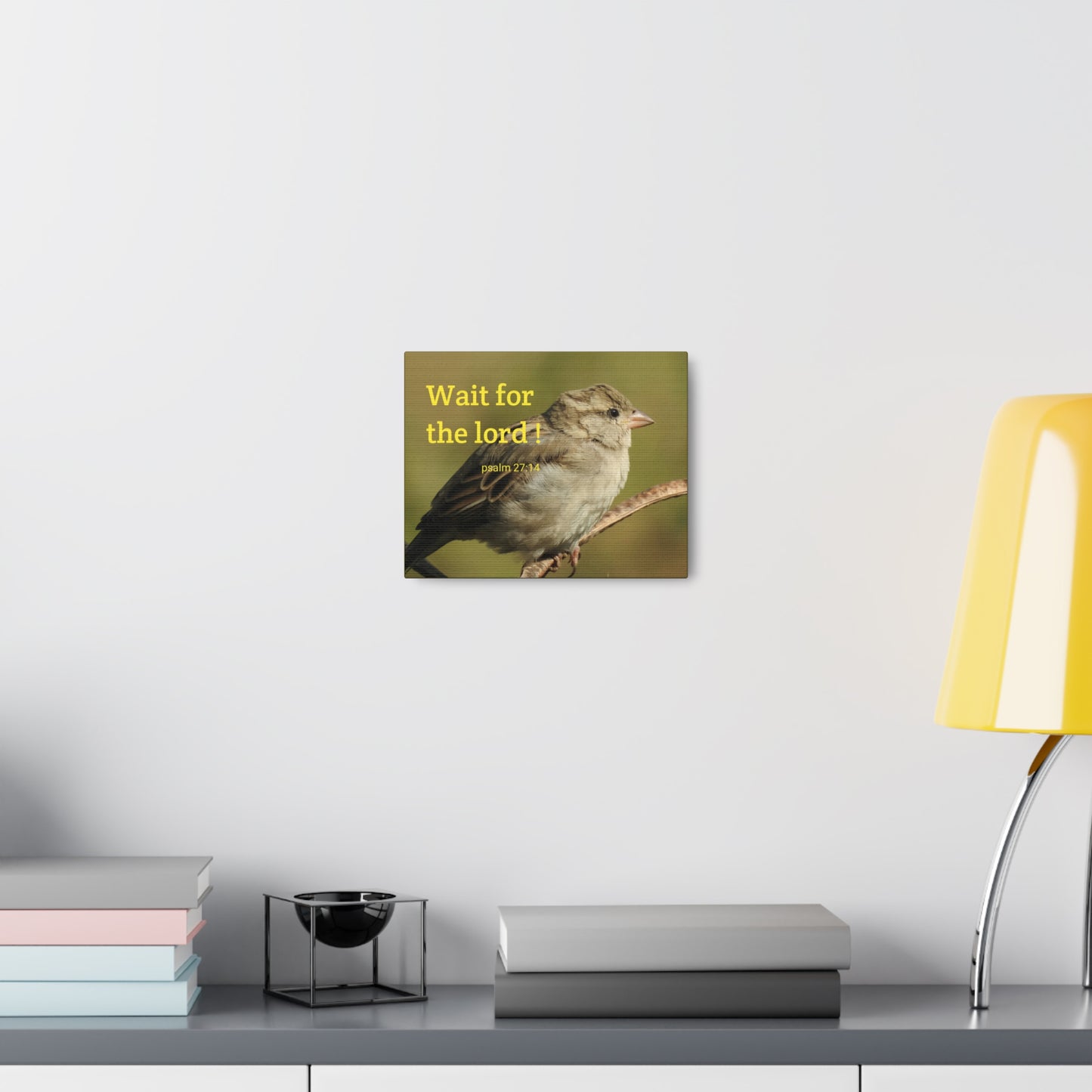 Wait For The Lord Psalm 27:14 Bible Verse Canvas Christian Wall Art Ready to Hang