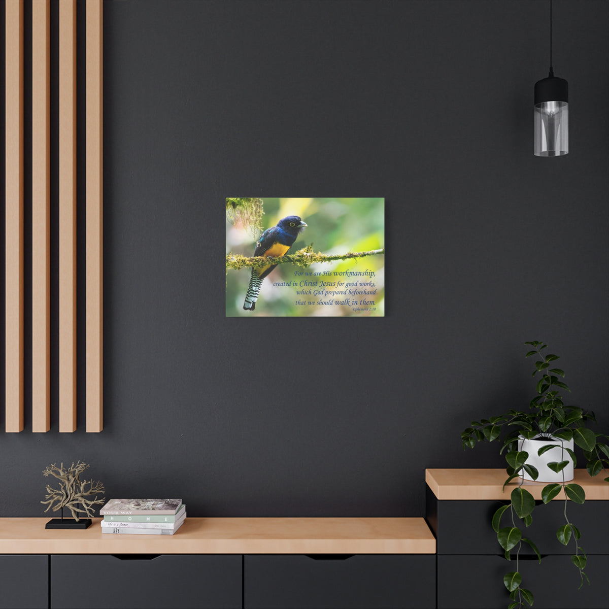 Scripture Canvas For Good Works Ephesians 2:10 Christian Wall Art Bible Verse Print Ready to Hang