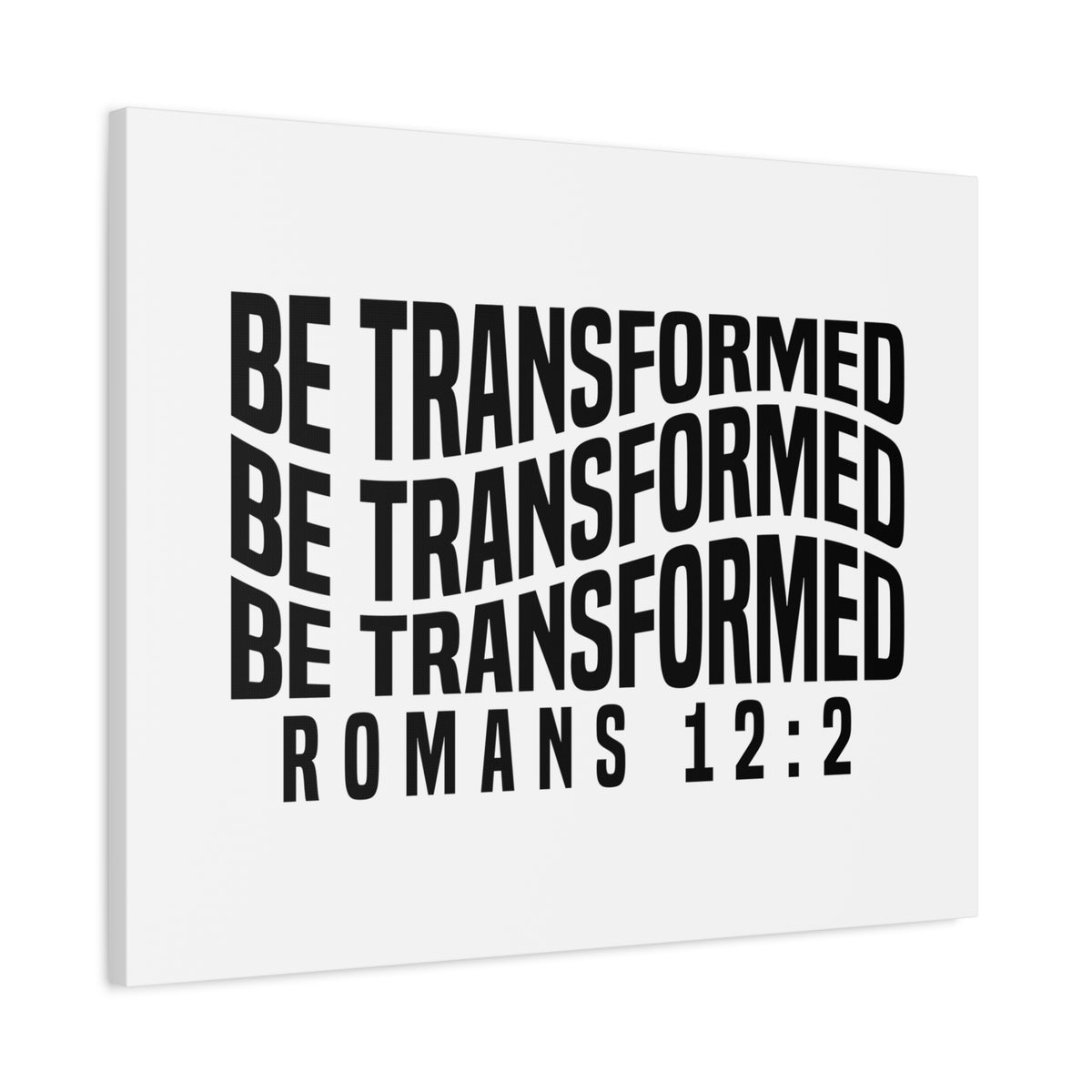 Scripture Walls Be Transformed Romans 12:2 Bible Verse Canvas Christian Wall Art Ready to Hang Unframed