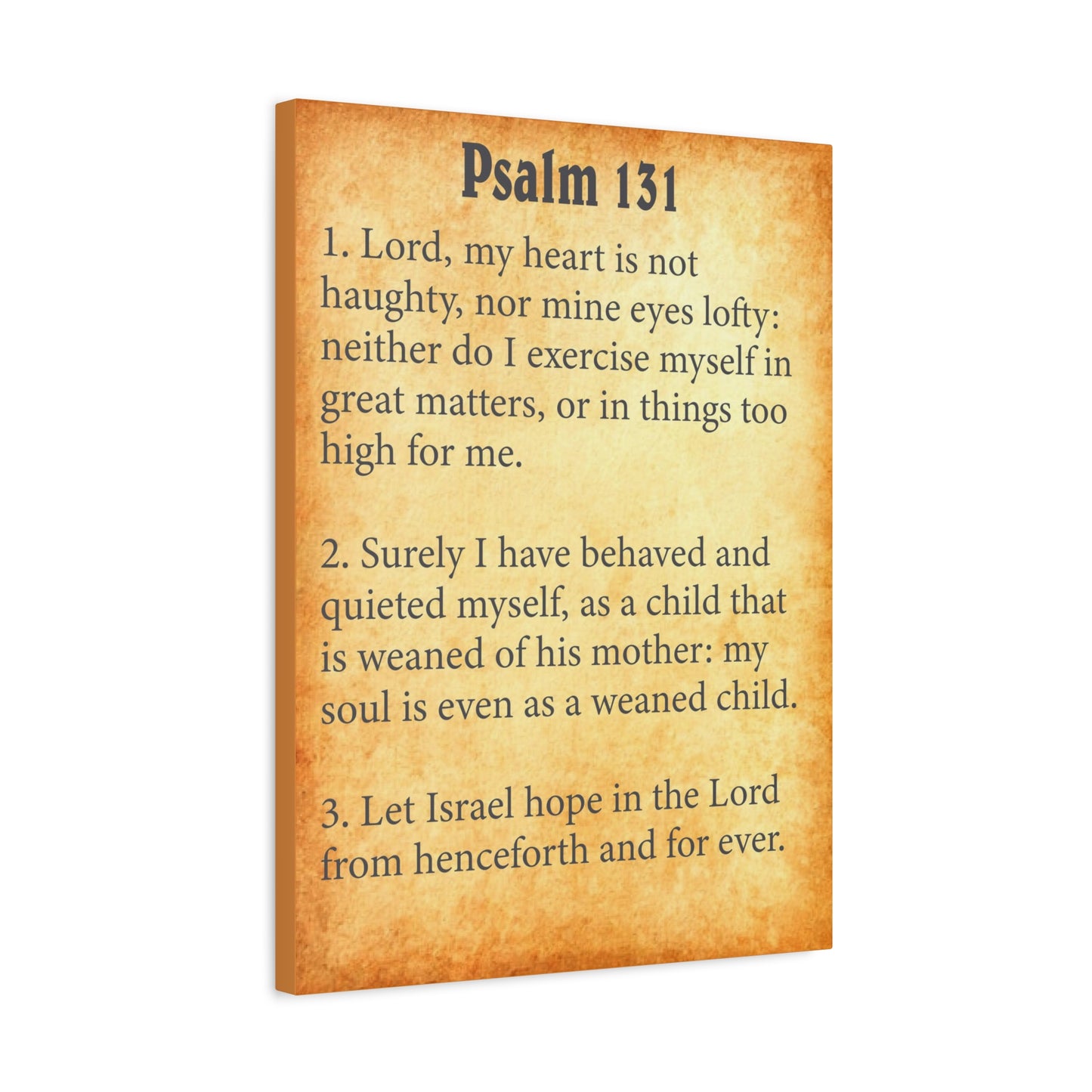 Scripture Walls Psalm 131 Gold Bible Chapter Canvas Christian Wall Art Ready to Hang