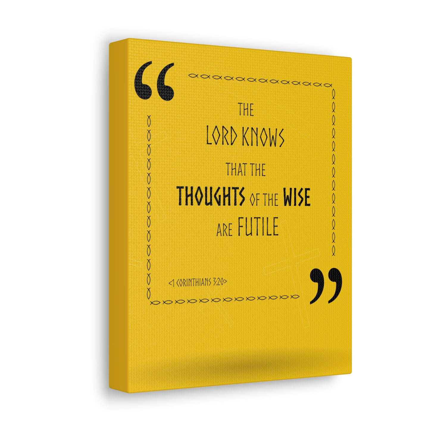 The Lord Knows 1 Corinthians 3:20 Christian Wall Art Bible Verse Print Ready To Hang