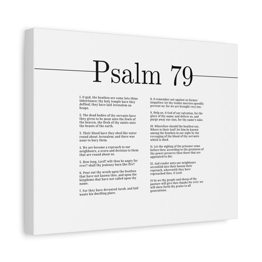 Scripture Canvas Glory Of Thy Name Psalm 79 Christian Wall Art Bible Verse Print Ready to Hang
