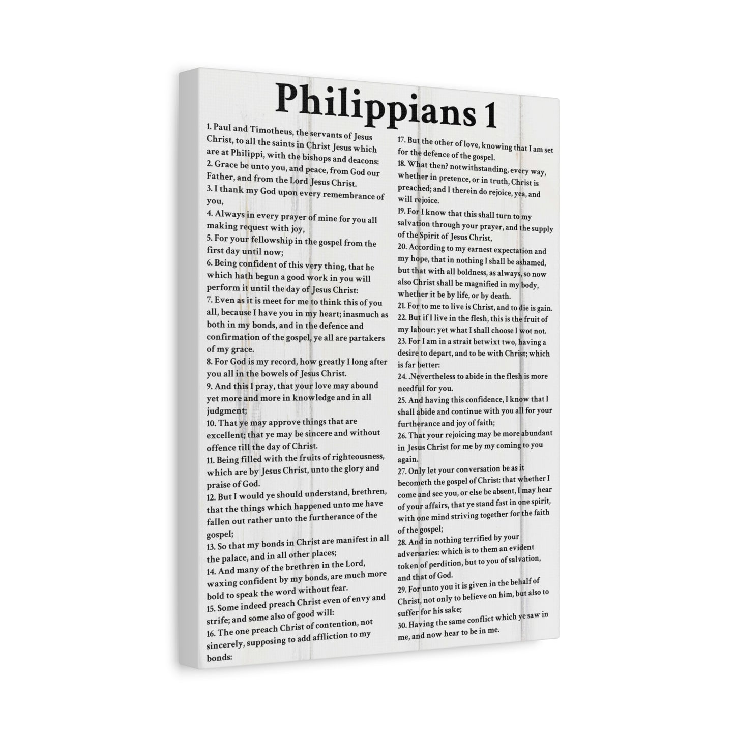 Scripture Walls Philippians 1 White Bible Verse Canvas Christian Wall Art Ready to Hang Unframed