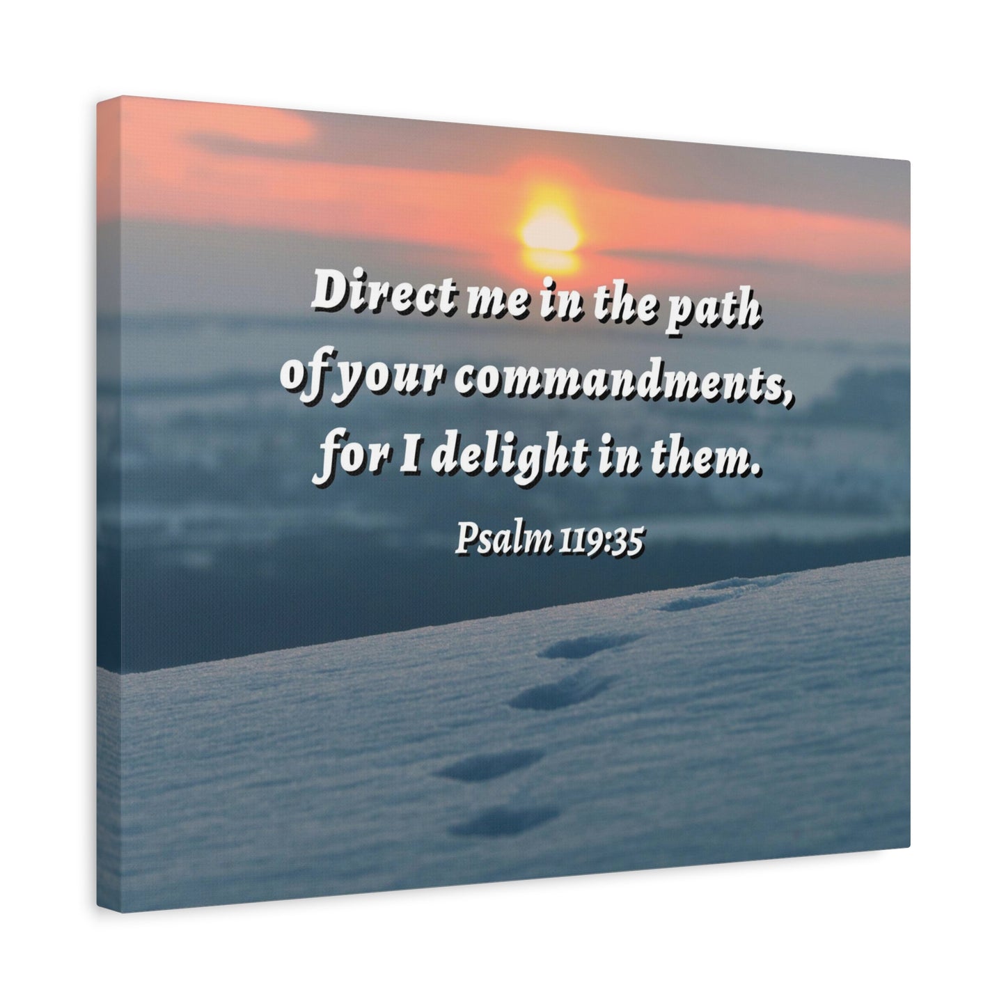 Scripture Walls Direct Me In The Path Psalm 119:35 Bible Verse Canvas Christian Wall Art Ready to Hang