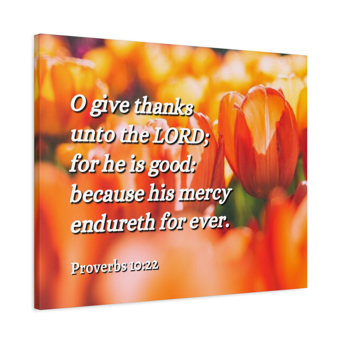 Scripture Canvas The Blessing Proverbs 10:22 Christian Wall Art Bible Verse Print Ready to Hang