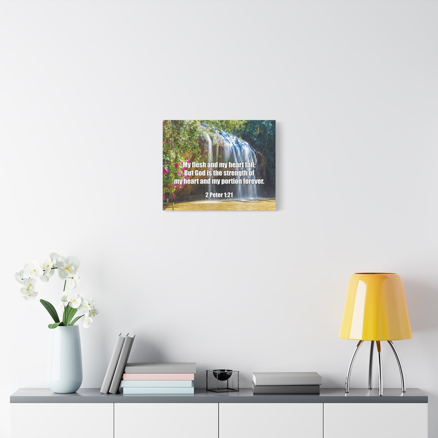 Scripture Canvas My Flesh and My Heart Psalm 73:26 Christian Wall Art Bible Verse Print Ready to Hang