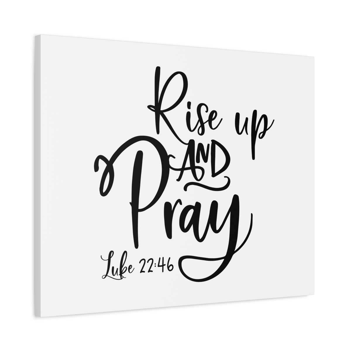 Scripture Canvas Up And Pray Luke 22:46 Christian Wall Art Bible Verse Print Ready to Hang