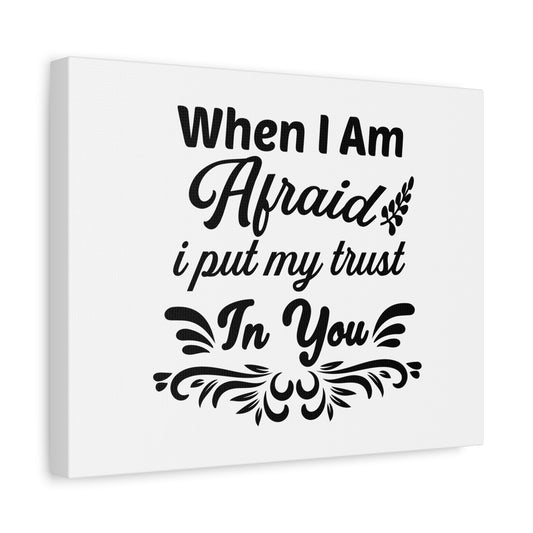 Scripture Canvas I Put My Trust In You Psalm 9:10 Leaves Christian Wall Art Bible Verse Print Ready to Hang