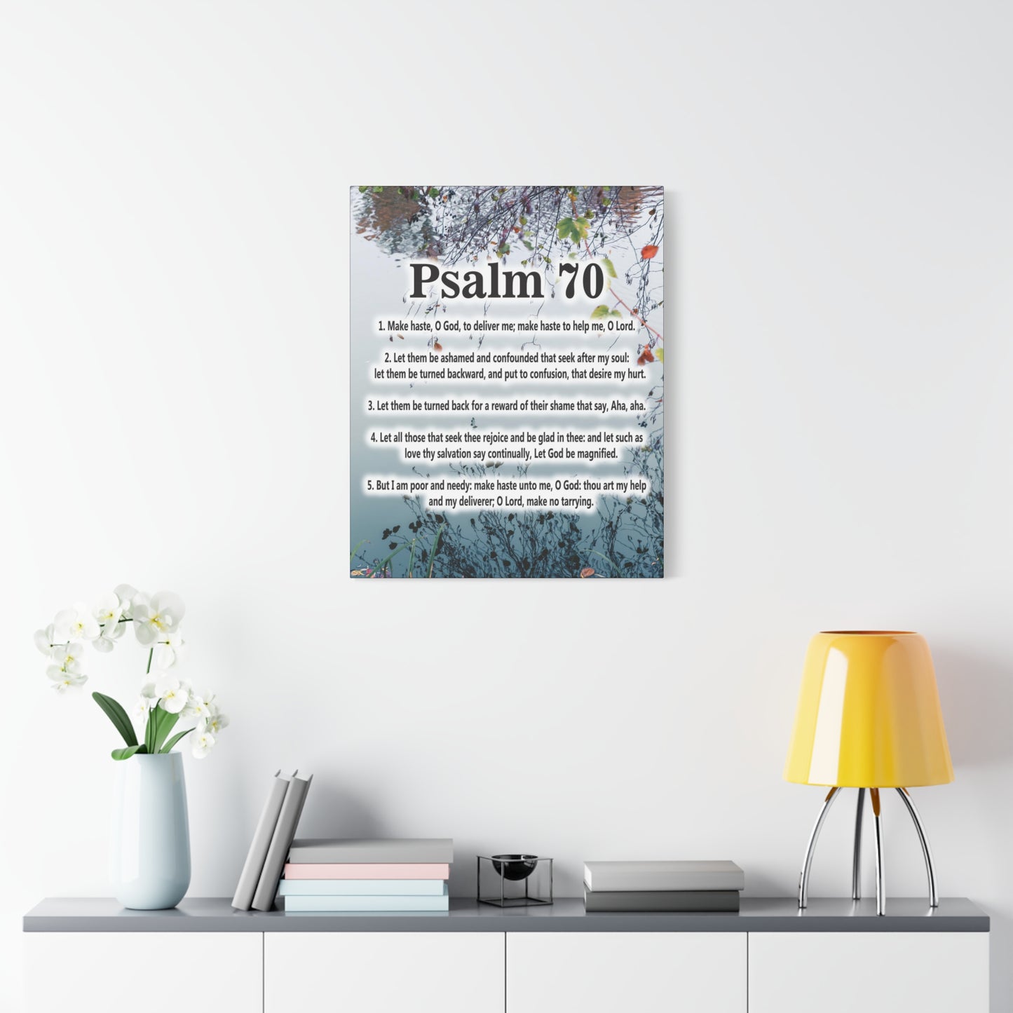 Scripture Walls Make Haste Psalm 70:1 Christian Wall Art Bible Verse Print Ready to Hang