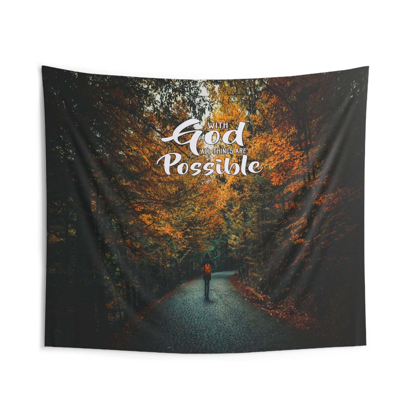With God All Things Are Possible Wall Hanging Tapestry