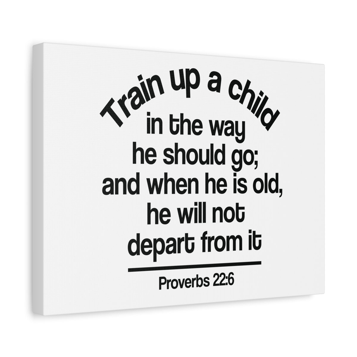 Scripture Canvas Up A Child Proverbs 22:6 Christian Wall Art Bible Verse Print Ready to Hang