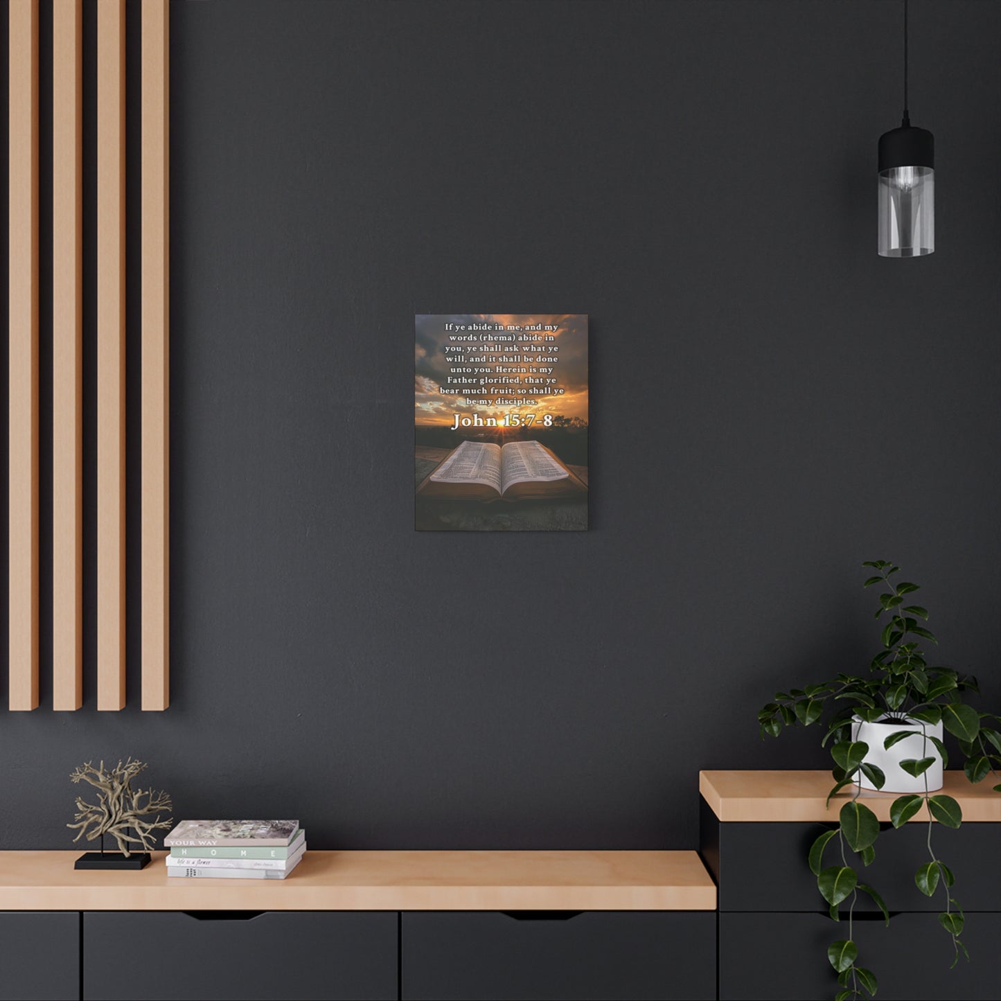 Scripture Walls John 15:7-8 KJV Bible Verse Canvas Christian Wall Art Ready to Hang Unframed