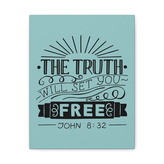 The Truth Will Set You Free John 8:32 Christian Wall Art Bible Verse Print Ready To Hang