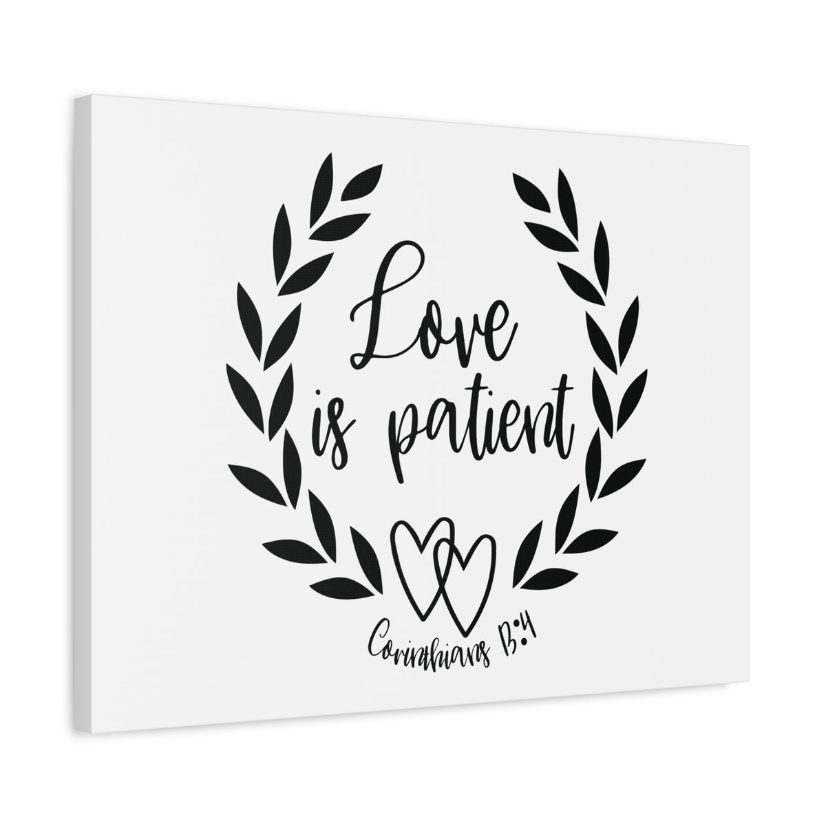 Scripture Canvas Love Is Patient Corinthians 13:4 Christian Wall Art Bible Verse Print Ready to Hang