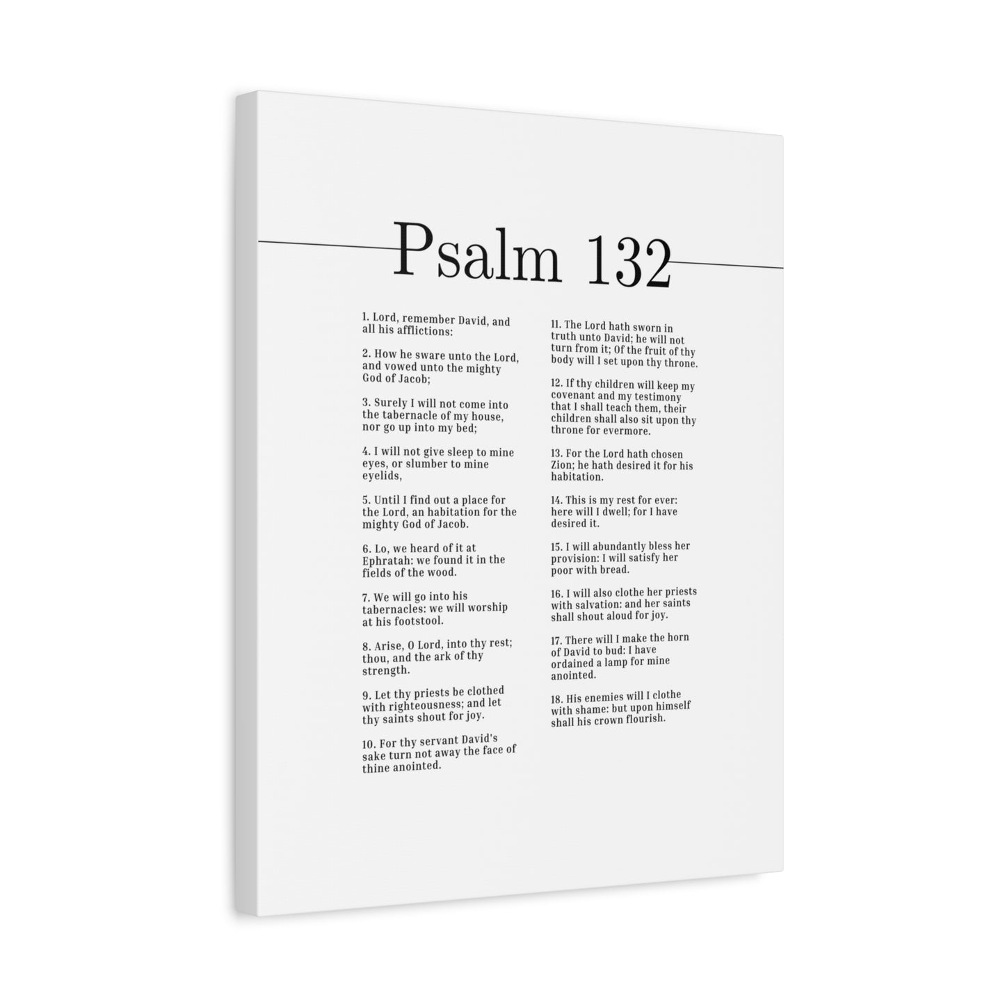 Scripture Canvas The Fruit Of Thy Body Psalm 132 Christian Wall Art Bible Verse Print Ready to Hang