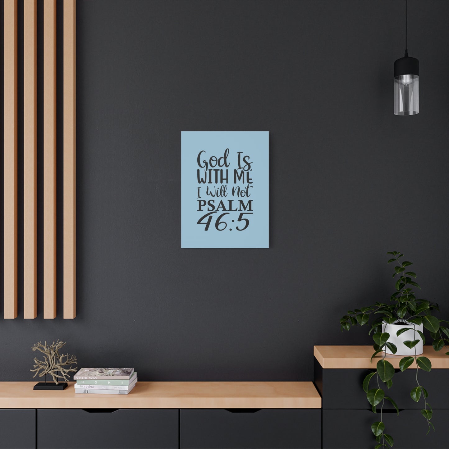 Scripture Walls With Me Psalm 46:5 Light Blue Bible Verse Canvas Christian Wall Art Ready to Hang