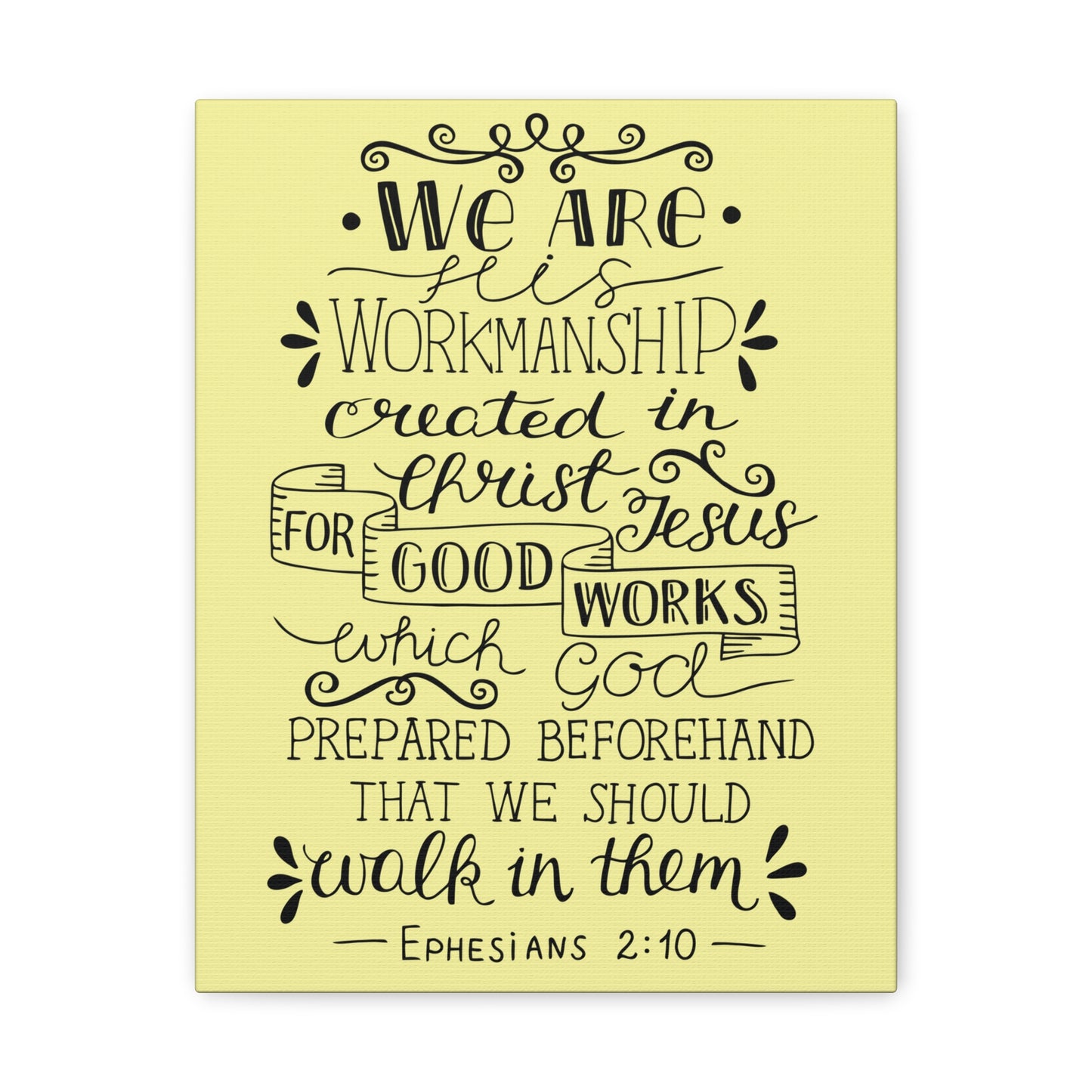 We Are Workmanship Ephesians 2:10 Christian Wall Art Bible Verse Print Ready To Hang