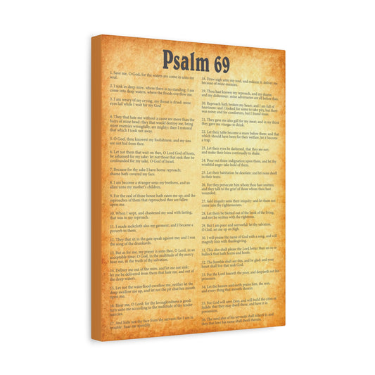 Scripture Walls Psalm 69 Gold Bible Chapter Canvas Christian Wall Art Ready to Hang