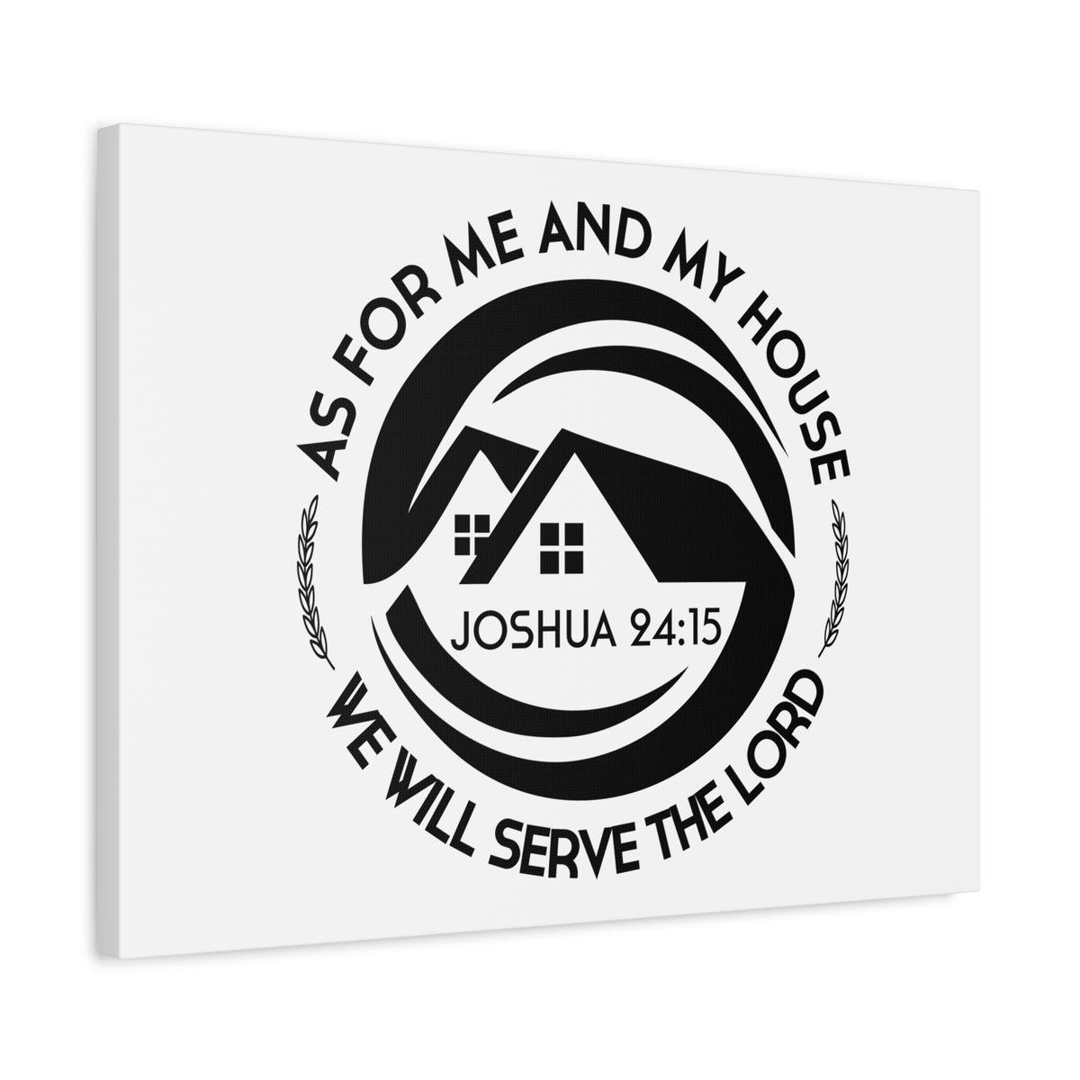 Scripture Canvas We Will Serve The Lord Joshua 24:15 Christian Wall Art Bible Verse Print Ready to Hang