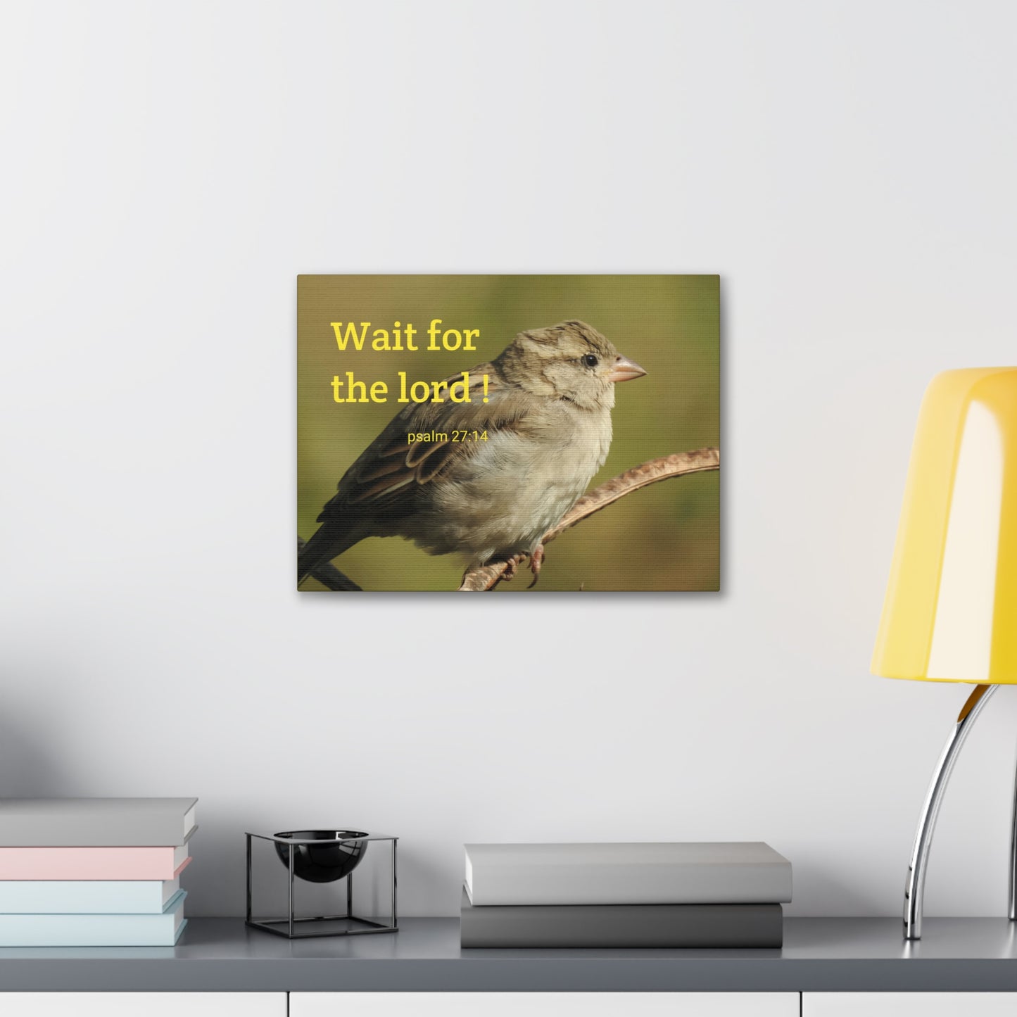 Wait For The Lord Psalm 27:14 Bible Verse Canvas Christian Wall Art Ready to Hang