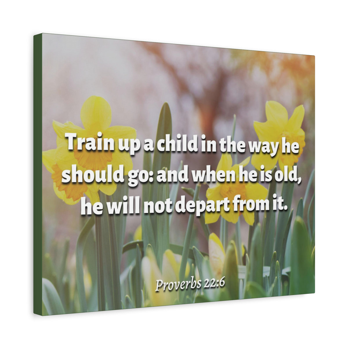 Scripture Canvas The Way He Should Go Proverbs 2:26 Christian Wall Art Bible Verse Print Ready to Hang
