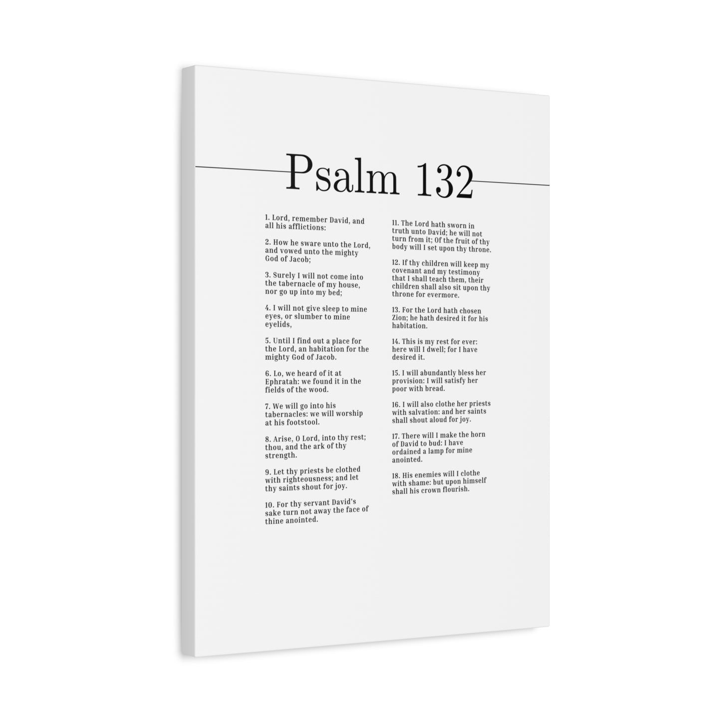 Scripture Canvas The Fruit Of Thy Body Psalm 132 Christian Wall Art Bible Verse Print Ready to Hang